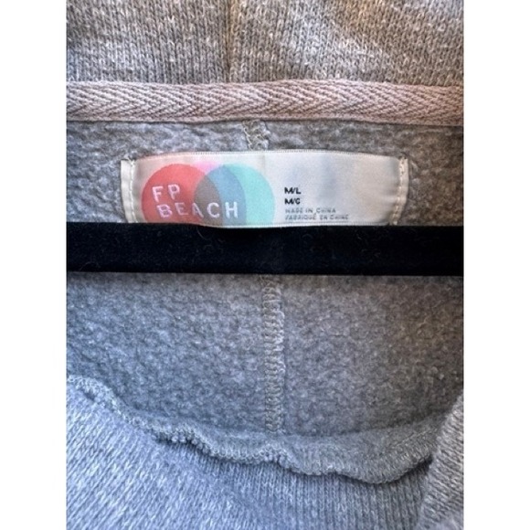 Free People Beach Gray Cowl Neck Sleeveless Sweater Dress Tunic Athleisure Cozy - Picture 4 of 8